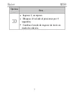 Предварительный просмотр 7 страницы Haier M350 (Spanish) Manual Del Usuario