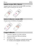 Предварительный просмотр 11 страницы Haier M350 (Spanish) Manual Del Usuario