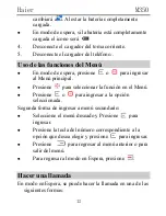 Предварительный просмотр 12 страницы Haier M350 (Spanish) Manual Del Usuario