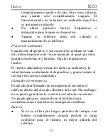 Предварительный просмотр 54 страницы Haier M350 (Spanish) Manual Del Usuario