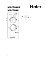 Preview for 1 page of Haier MD-2280 Instructions For Use Manual