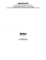 Preview for 17 page of Haier MWG0908TW Owner'S Manual