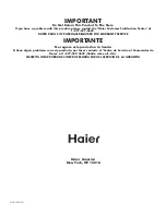 Предварительный просмотр 17 страницы Haier MWG10021TW-B Owner'S Manual