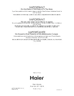 Preview for 28 page of Haier MWG100814TW-B - 03-06 User Manual