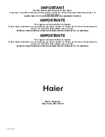 Предварительный просмотр 12 страницы Haier MWG7036RW/B Owner'S Manual