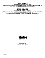 Haier MWG7036RW Owner'S Manual предпросмотр