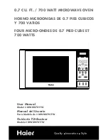 Предварительный просмотр 1 страницы Haier MWM0701TB - 0.7cf 700W Touch Microwave User Manual