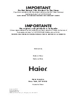 Preview for 45 page of Haier MWM0925TB User Manual