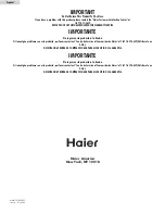 Preview for 17 page of Haier MWM10100GCSS - 07-06 Owner'S Manual