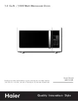 Haier MWM10100SS - 1.0 cu. Ft. 1000W Microwave... Owner'S Manual предпросмотр