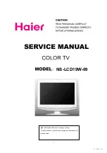 Предварительный просмотр 1 страницы Haier NS-LCD19W-09 Service Manual