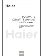 Preview for 1 page of Haier P42A1-AK Owner'S Manual