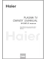 Preview for 1 page of Haier P42A9-AK Owner'S Manual