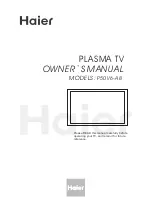 Preview for 1 page of Haier P50V6-A8 Owner'S Manual