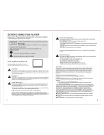 Preview for 2 page of Haier PDVD10 Operating Instructions Manual