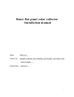 Preview for 1 page of Haier PGT2.0-2 Installation Manual