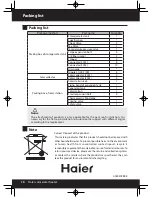 Preview for 16 page of Haier PJF2-200 Operating	 Instruction