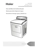 Preview for 1 page of Haier RDE350AW - 6.5 Cu. Ft. Electric Dryer User Manual