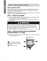 Preview for 15 page of Haier RDE350AW - 6.5 Cu. Ft. Electric Dryer User Manual