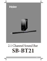 Preview for 1 page of Haier SB-BT21 User Manual