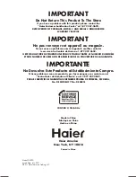 Предварительный просмотр 16 страницы Haier SBC20 User Manual