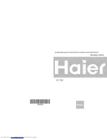 Предварительный просмотр 1 страницы Haier SC-180 Operation Manual