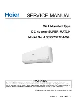 Preview for 1 page of Haier SUPER MATCH AS35S2SF1FA-WH Service Manual