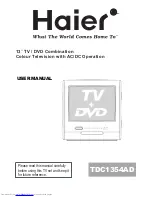 Haier TDC1354AD User Manual предпросмотр