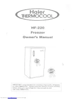 Preview for 1 page of Haier Thermocool HF-220 Owner'S Manual