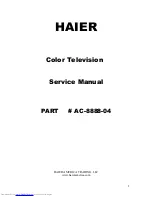 Предварительный просмотр 1 страницы Haier TN201AUV Service Manual