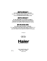 Haier TST1000 User Manual preview