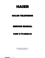 Предварительный просмотр 1 страницы Haier TV-8888-34 Service Manual