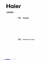 Preview for 1 page of Haier U5006W Instructions For Use Manual