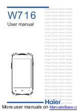 Haier W716 User Manual предпросмотр