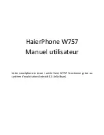 Preview for 1 page of Haier W757 Manuel D'Utilisation
