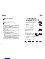 Preview for 6 page of Haier washing machine Instruction Manual