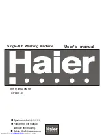 Haier XPB52-33 User Manual preview