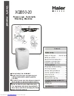 Haier XQB50-20 User Manual preview