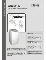 Haier XQB70-10 User Manual preview