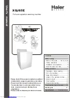 Haier XQJ85E User Manual preview