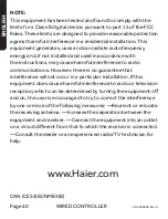 Preview for 40 page of Haier YR-E16b User Manual