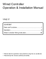 Haier YR-E17 Operation & Installation Manual preview