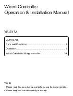 Предварительный просмотр 1 страницы Haier YR-E17A Operation & Installation Manual