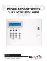 Preview for 1 page of HailBrain ProGuard800 Series Quick Installation Manual