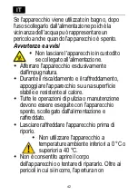 Preview for 42 page of HAIRCUT EASY'LISS BSI3 User Manual