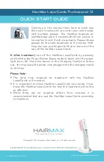 Предварительный просмотр 2 страницы HairMax LaserComb professional 12 Quick Start Manual