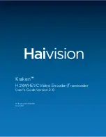 Haivision Kraken User Manual предпросмотр