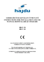 hajdu HR-N 30 Instructions For Installation And Use Manual предпросмотр