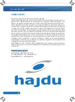 Preview for 30 page of hajdu IDE100F ErP Instructions For Installation And Use Manual