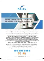 Preview for 1 page of hajdu IDE100S ErP Instructions For Installation And Use Manual